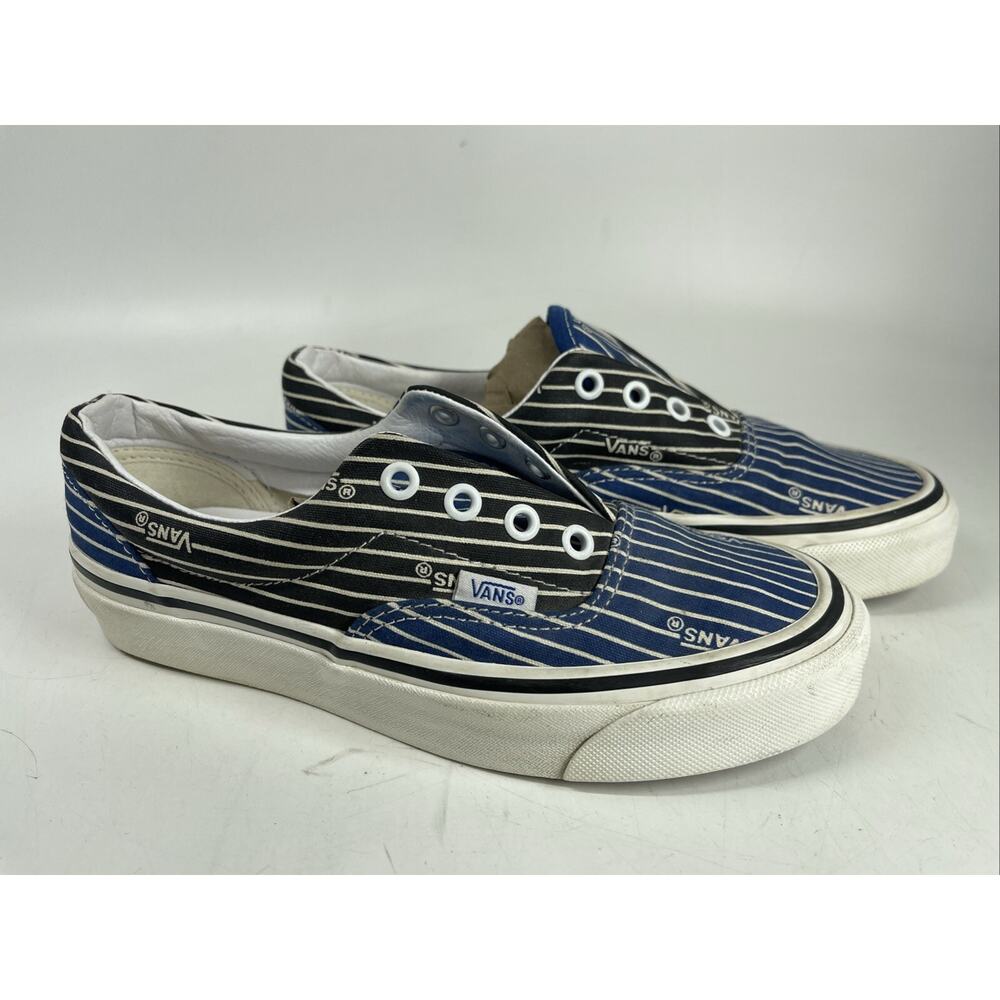 VANS Era95 Shoes Women’s Black Blue White Stripes Canvas‎ VN0A2RR11VA M5/w6.5